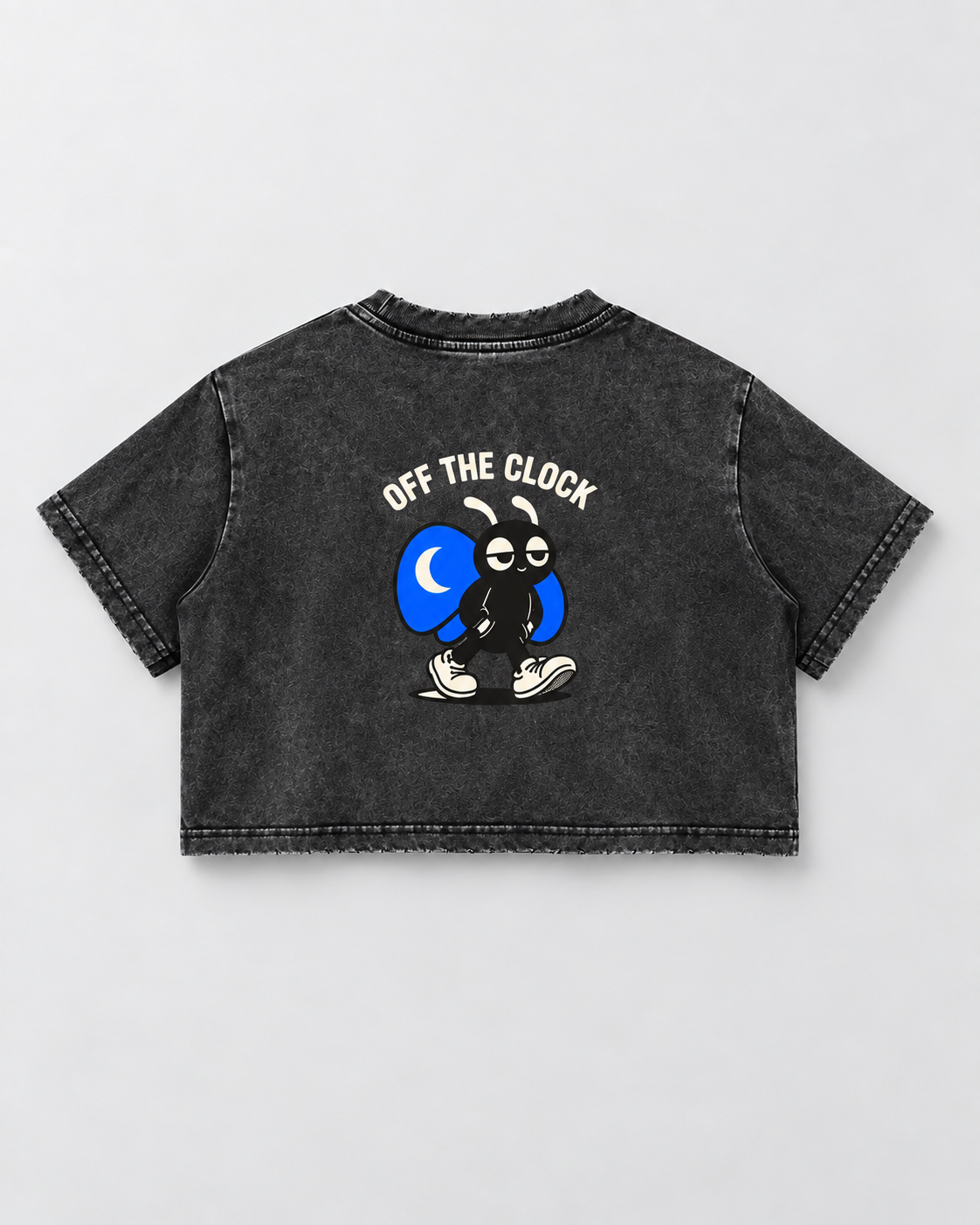 OFFHOUR MILO Crop Top — Milo back print — studio product photo