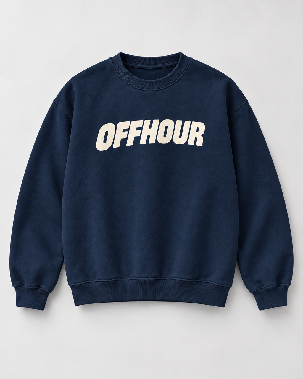 OFFHOUR Navy Crew — front detail concept preview