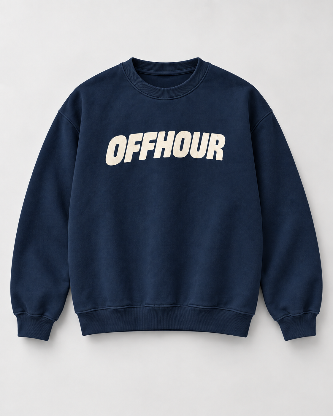 OFFHOUR Navy Crew — front detail concept preview